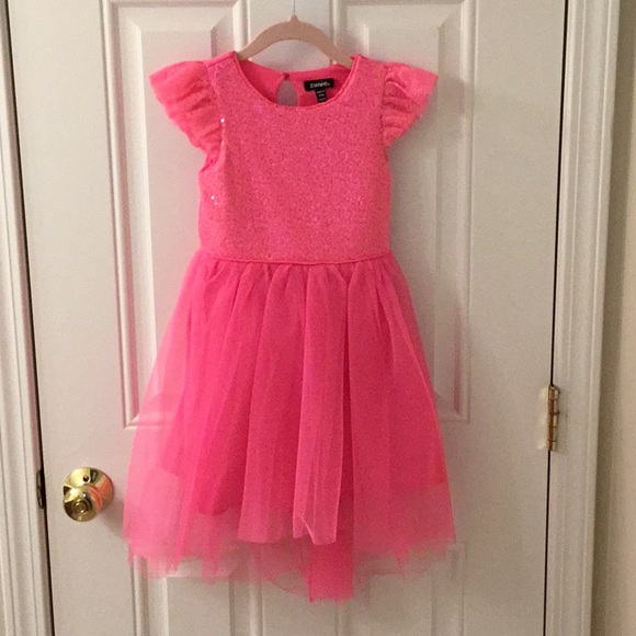 NWT Pink Sequined/Tulle Dress - Picture 1 of 5